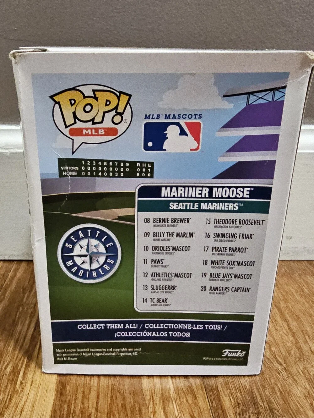 Mariner Moose Seattle Mainers Green Jersey Mascot - MLB Baseball Funko POP! #01